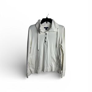 Chaps White Cotton Blend Sweater size L